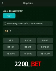deposits 2200 BET